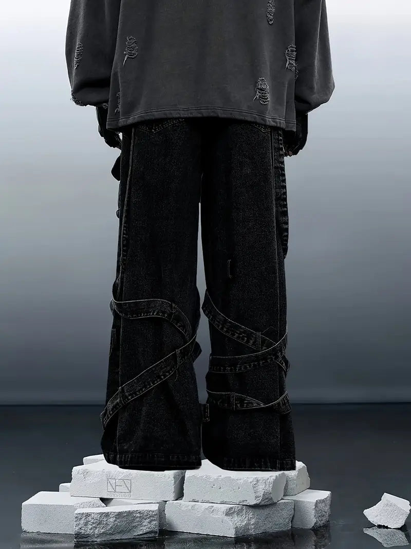 Y2K Strappy Jeans