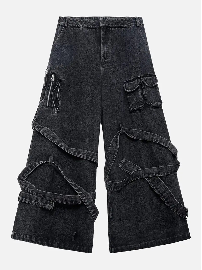 Y2K Strappy Jeans