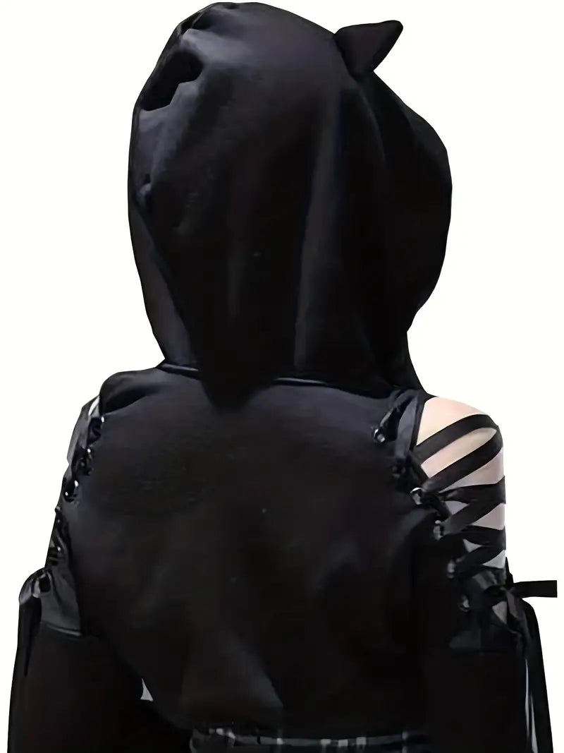 Black Cat Ears Hoodie