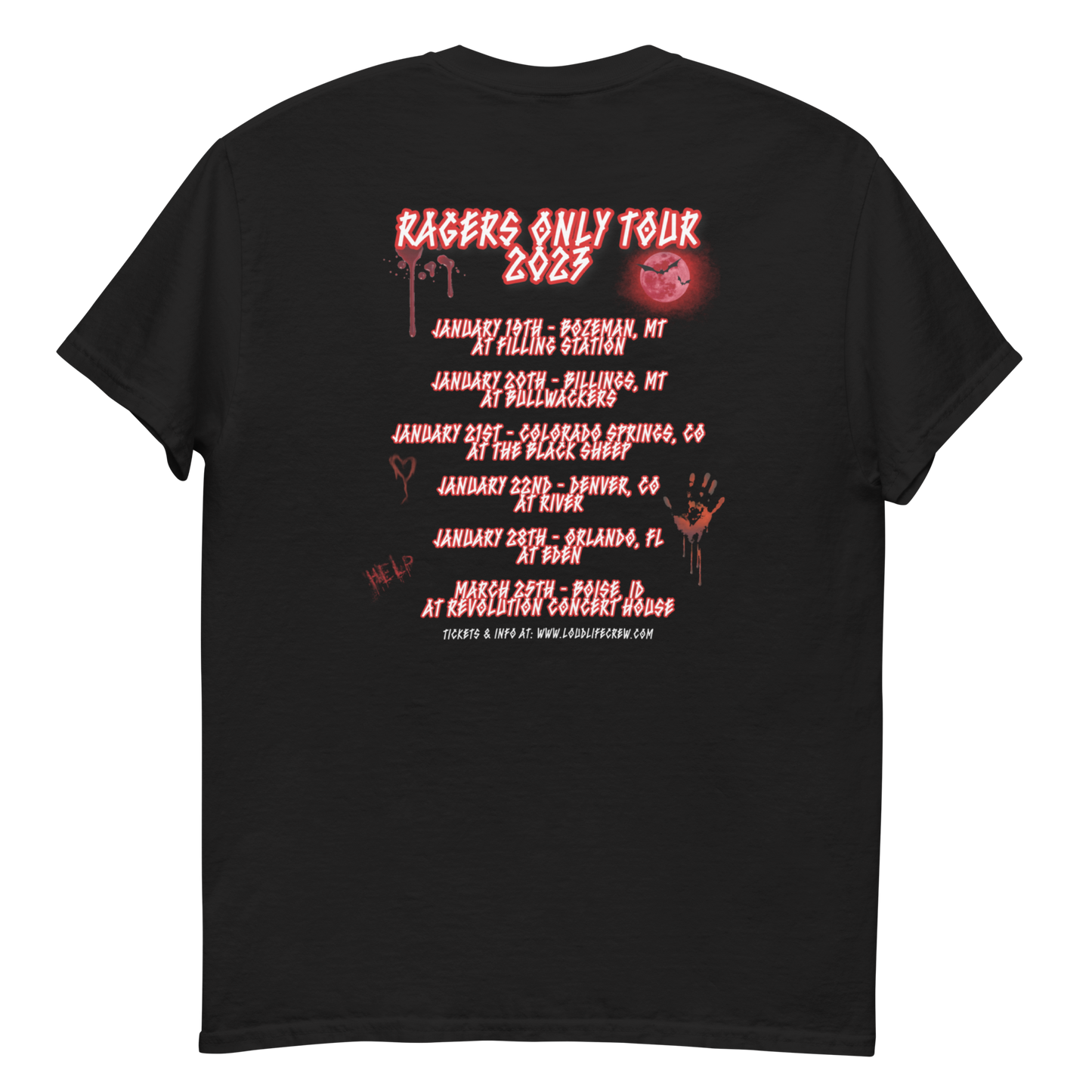 OFFICIAL RAGERS ONLY 2023 TOUR SHIRT