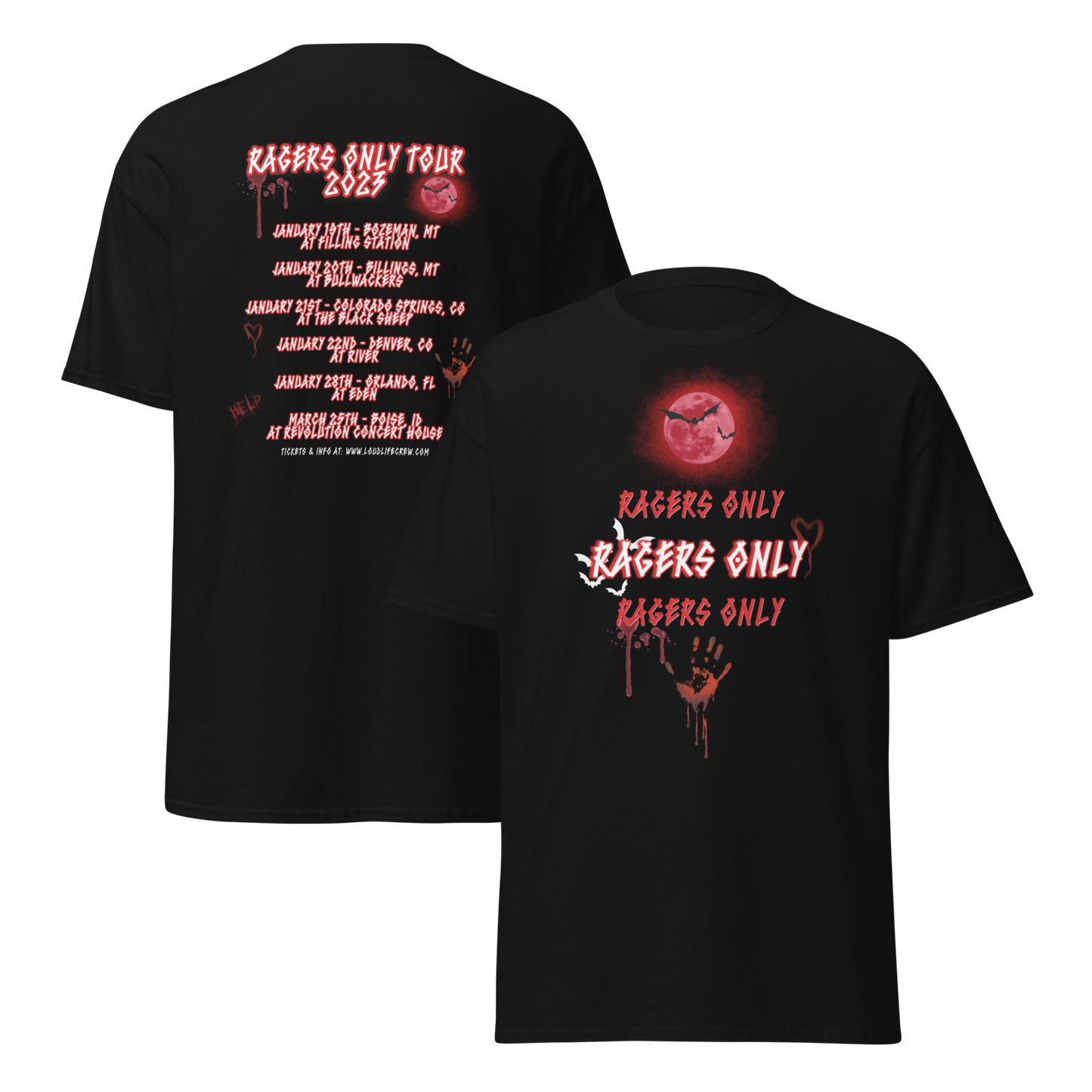 OFFICIAL RAGERS ONLY 2023 TOUR SHIRT